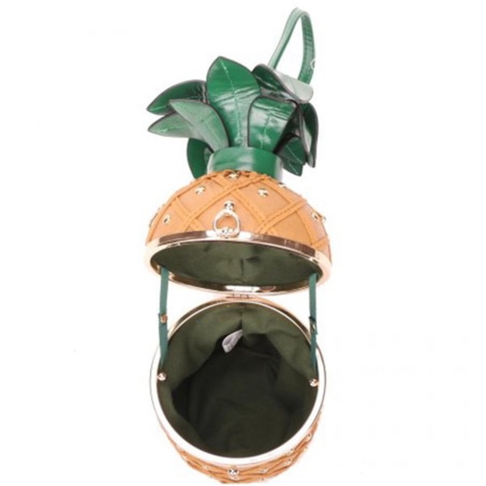 Unique 3D Pineapple High Quality Key West By The Pool Bag Clutch Crossbody - Picture 7 of 9
